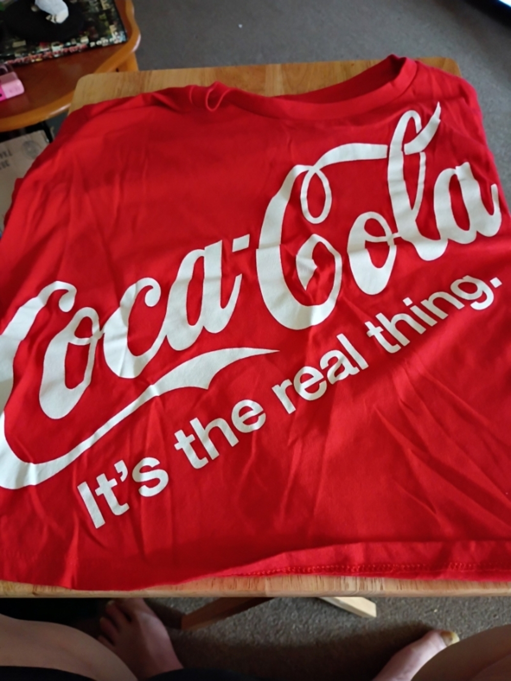 Coca-Cola Red Shirt with White Logo - L - T-Shirt